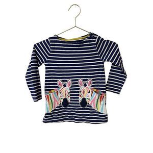 Mini Boden Rainbow Zebra Appliqué Tunic/Dress